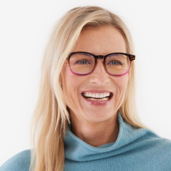 Summer & Rose Ombré Recycled Plastic Blue Blockers with Soft Case NEW - Picture 1 of 8